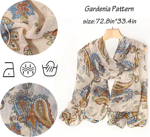 Miniatura 2 de Chales de mujer para primavera, verano, arrugas, pashmina, bufandas de gasa para playa, chal de gasa, bufanda extremadamente suave, Estilo a