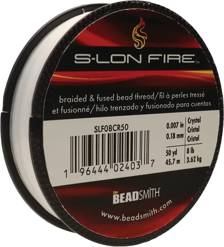 Miniatura 20 de The Beadsmith S-Lon Fire - Hilo de cuentas trenzado y fundido - Prueba de 6 libras, diámetro de 0.006 pulgadas/0.006 in, carrete de 50 yardas