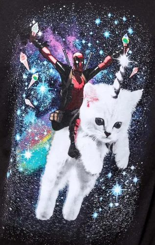 Miniatura 4 de Marvel Deadpool Space Trip Unicorn Kitty - Camiseta para adulto