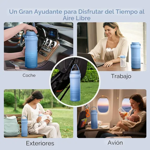 Miniatura 9 de Momcozy Enfriador portátil de leche materna de 22 onzas para exteriores, salvavidas con enfriamiento total de 360° durante 24 horas, enfriador