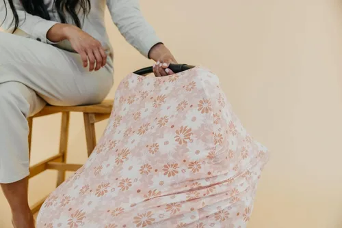 Miniatura 64 de Copper Pearl Funda multiusos: fundas de asiento de automóvil, funda de lactancia y funda de cochecito para el sol, tela elástica, uso para todas