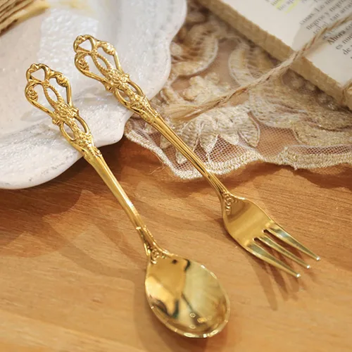 Miniatura 6 de flatware set, modern royal gold stainless Steel silverware set for Wedding and Festival, service for 4, daily use cutlery set utensil set