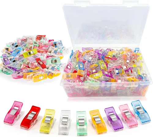 Miniatura 9 de 500 Piezas Clips Multiusos para Acolchado Clips de Costura Premium para Tela y Acolchado, Clips de Plástico para Manualidades, Clips de Edredón 500