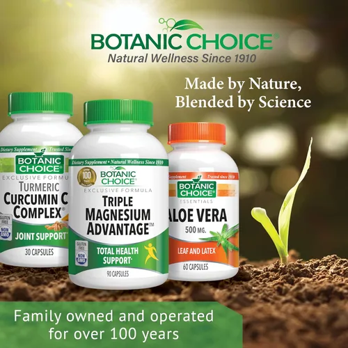 Miniatura 6 de Botanic Choice Triple ventaja de magnesio - Suplemento complejo de citrato de aspartato de magnesio y lactato para la salud nerviosa, digestiva