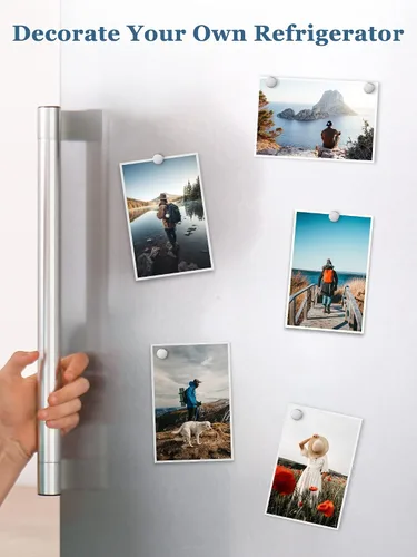 Miniatura 4 de SMARTAKE 100 imanes para refrigerador, imanes redondos pequeños de 0.39 x 0.08 pulgadas, imanes de neodimio multiusos de alta calidad para nevera