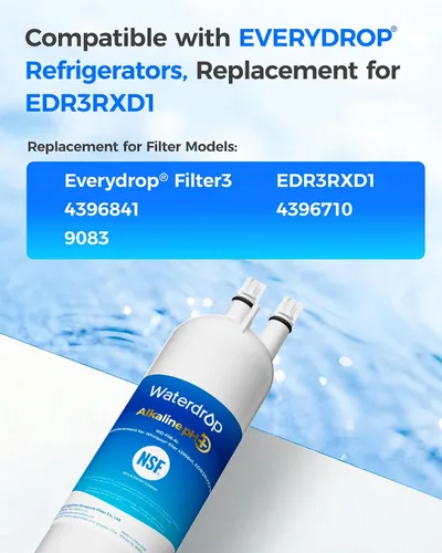 Miniatura 3 de Waterdrop Reemplazo alcalino WD-F08-AL para 4396841, Everydrop® Filter 3, EDR3RXD1, 4396710, Kenmore® 46-9083, 46-9030, mejora el pH del filtro
