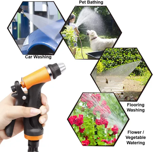Miniatura 10 de Bomba de hidrolavadora eléctrica inteligente portátil de 100 W, 160 PSI, 12 V, potente kit de lavado de presión portátil con manguera de PVC de 21.3