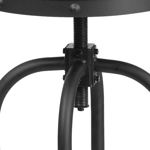 Miniatura 7 de Flash Furniture Carrington Taburete de bar de 30 pulgadas con asiento giratorio LeatherSoft negro