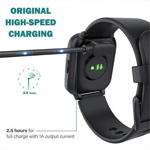 Miniatura 2 de Lamshaw Compatible con cargador de relojes inteligentes FreeDvigor, cargador de repuesto de cable de carga USB magnético compatible con relojes Negro
