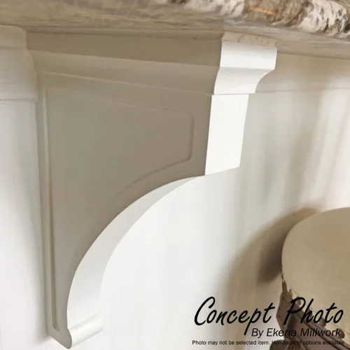 Miniatura 5 de Ekena Millwork BKT01X06X08BURW Soportes de madera de baluarte, 1 1/2 pulgadas de ancho x 6 pulgadas de profundidad x 8 1/2 pulgadas de alto, madera