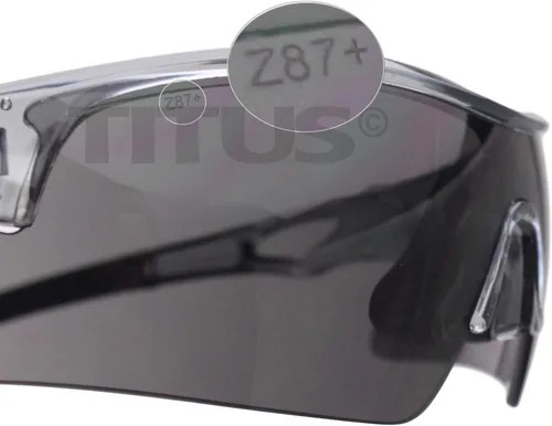 Miniatura 4 de TITUS G20 Gafas de seguridad para todos los deportes, protección para motocicletas, compatibles con ANSI Z87+ Marco negro - Lente ahumado - Con bolsa
