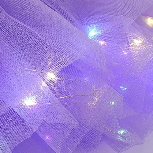 Miniatura 16 de Faldas de tutú LED para mujer, falda de tul con capas para baile de ballet, faldas iluminadas para disfraz de fiesta