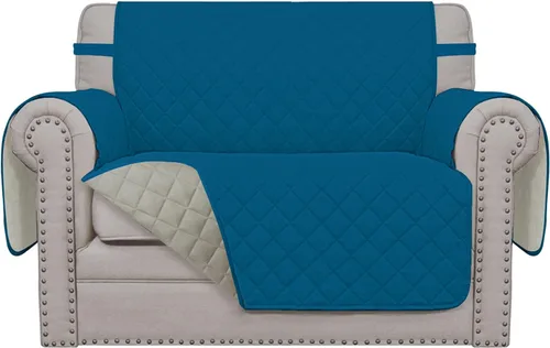 Miniatura 254 de Easy-Going - Funda para sofá, futón y sillón sin reposabrazos, reversible, resistente al agua, para mascotas y niños (azul oscuro/azul claro)