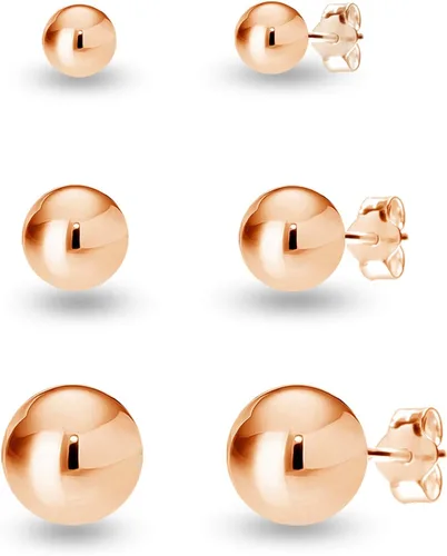 Miniatura 4 de Juego de 3 pares de aretes de plata de ley 925 ligeros para mujeres y adolescentes