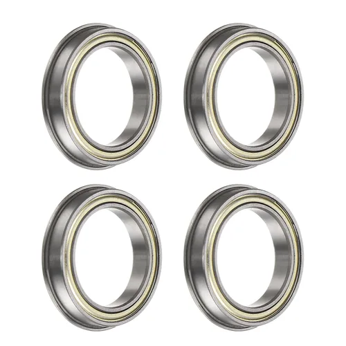 Miniatura 34 de uxcell Rodamiento de bolitas con bridas F683ZZ, 20pcs 0.118x0.276x0.118 in Acero cromado doble blindado ABEC1 cojinetes de brida