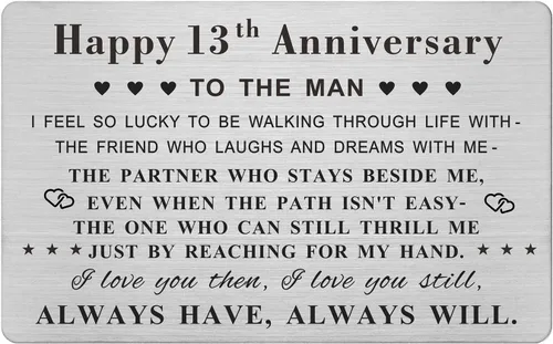 Miniatura 8 de Emideary Tarjeta de felicitación de 4º aniversario para marido y hombre – Tarjeta de 4 años de aniversario de boda para él, esposo