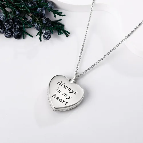 Miniatura 23 de YFN Collares de urna para cenizas, de plata de ley, alas de ángel de la guarda, collares de urna para cenizas, cremación de mascotas, joyería