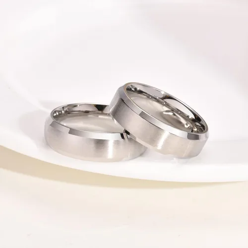 Miniatura 7 de Juego de anillos de boda negros para él y ella, anillos grabados para hombre, bandas de clase para hombres y mujeres, anillos personalizados