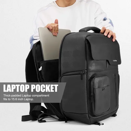 Miniatura 5 de Cwatcun Mochila para Cámara Impermeable Bolsa para Cámara, Bolsa Multifuncional de Fotografía de Viaje Estuche para Cámara con Compartimento