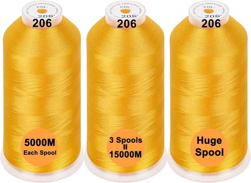 Miniatura 26 de New brothreads - 40 opciones - Varios paquetes de colores surtidos de hilo de poliéster para máquina de bordar, carrete grande de 5000 m para todas