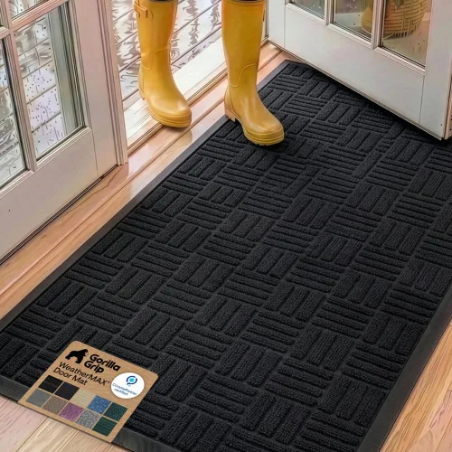 Miniatura 71 de Gorilla Grip - Tapete WeatherMax todoterreno 100% impermeable, caucho natural, resistente a manchas y decoloración, perfil bajo, interior y Grafito
