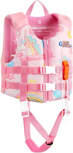 Miniatura 22 de HeySplash Chaleco de natación para niños pequeños, chaqueta de natación para niños de 30-50/50-80 libras, chaleco flotante para niños con correa