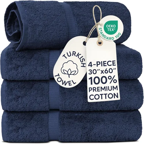 Miniatura 48 de Chakir Turkish Linens - Toallas turcas de 100% algodón, suaves y absorbentes (4 paños, color gris)