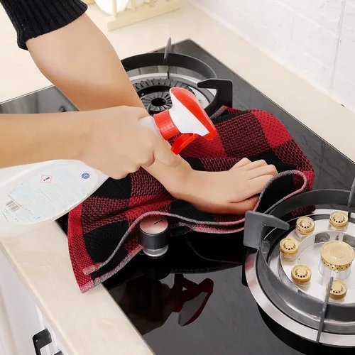 Miniatura 6 de Homaxy - Trapos de cocina 100% de algodón, tejido gofre a cuadros, 13 x 28 pulgadas, toallas súper suaves y absorbentes para secar platos, paquete