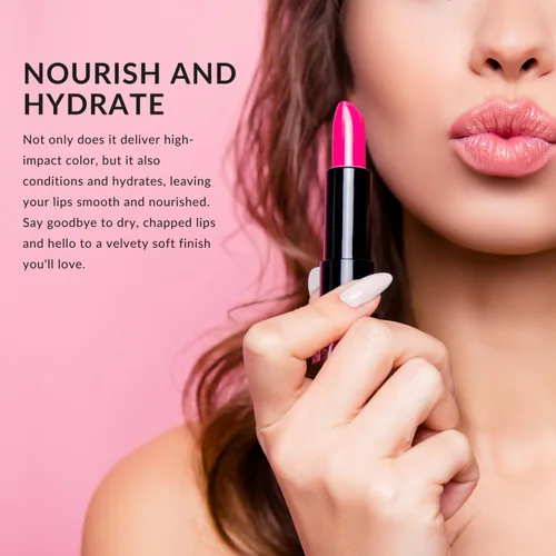 Miniatura 4 de Color Me Beautiful Color Renew Lápiz Labial, Maquillaje de Labios Vibrante, Fórmula Cremosa Hidratante Rosa de ante