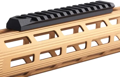 Miniatura 5 de TuFok Riel Alumimun Picatinny de 13 ranuras para Mlock – Soporte adaptador de sección de riel delgado de 0.37 pulgadas de altura con enchufe
