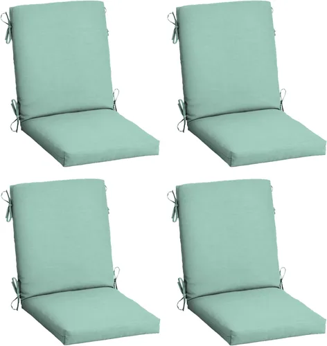 Miniatura 49 de ARDEN - Cojín para silla de comedor exterior de 20 x 20 pulgadas, resistente al agua y a la decoloración, textura verde azul pavo real