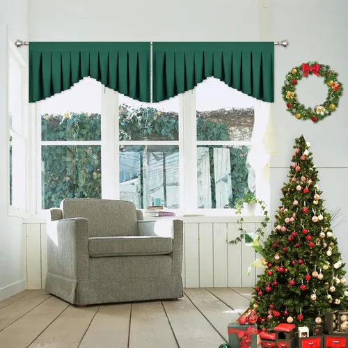 Miniatura 15 de Cenefas para Sala de Estar Amarillo Brillante Opacas con Bolsillo para Barra Cenefas para Ventanas, Paquete de 1 (Amarillo Brillante 39" An x 20" L)