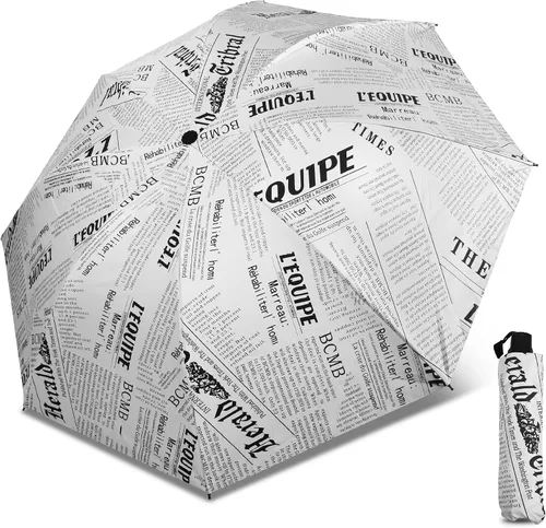 YUEHUA Sombrilla pequeña compacta para lluvia resistente al viento paraguas negro portátil para lluvia paraguas plegable para automóvil paraguas