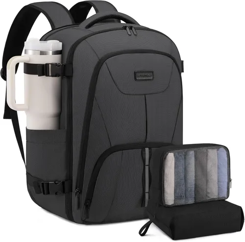 Miniatura 10 de LOVEVOOK Peersonal - Mochila de viaje extra grande de 40 L, bolsa de artículos Peersonal aprobada por vuelo, resistente al agua, mochila de 17 Azul