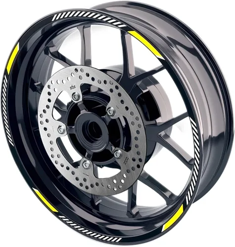 Miniatura 11 de MC MOTOPARTS Pegatinas de llanta exterior de 17 pulgadas C02B compatibles con YZF R125 MT125 MT07 MT10 MT25 FZ25 MT03 (azul)
