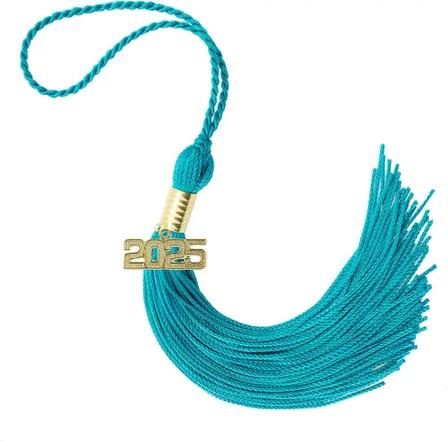 Miniatura 592 de Borla de graduación Aqua 2022, todos los colores escolares disponibles, fabricada en Estados Unidos