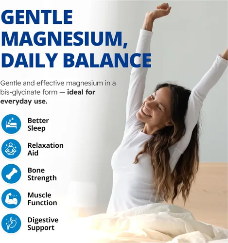 Miniatura 2 de CanPrev Bisglicinato de magnesio suave 200 mg, 240 cápsulas V-Caps suministro de 240 días - Suplemento de magnesio elemental puro, apoya la función