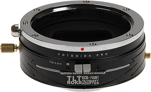 Fotodiox Pro TLT ROKR - Adaptador de montaje de lente inclinación/cambio para lentes Canon EOS (EF) D/SLR a cuerpo de cámara sin espejo Fujifilm