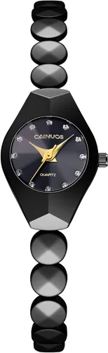 Reloj de pulsera para mujer, reloj de pulsera minimalista de cuarzo con correa de acero inoxidable, elegante reloj de vestir, resistente al agua