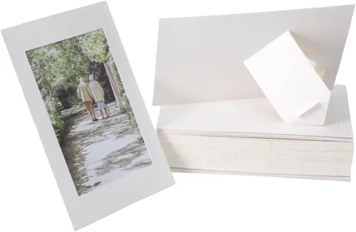 Miniatura 18 de 50 paquete de marcos de fotos de papel en pie de 4 x 6, marco de fotos de cartón con caballete, tarjetas de marcos de fotos de papel, marcos