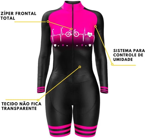 Miniatura 2 de Las señoras Ciclismo Camisa Traje De Las Mujeres Mono Negro Pantalones Cortos De Las Mujeres Monos Macacao Ciclismo Feminino