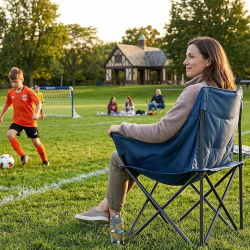 Miniatura 2 de Portal 32" Oversized Camping Chair, Foldable Heavy Duty 350 lb Padded Ergonomic Seat for Big & Tall Adults, Pinch-Free Extra Wide Design Featuring
