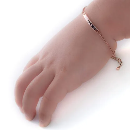 Miniatura 2 de Personalized Baby Name Bracelet Jewelry Gift Custom Baby Bracelets for Infant Girls & Boys, Ideal Christmas Gift for Kids, Elegant Baby Bracelets