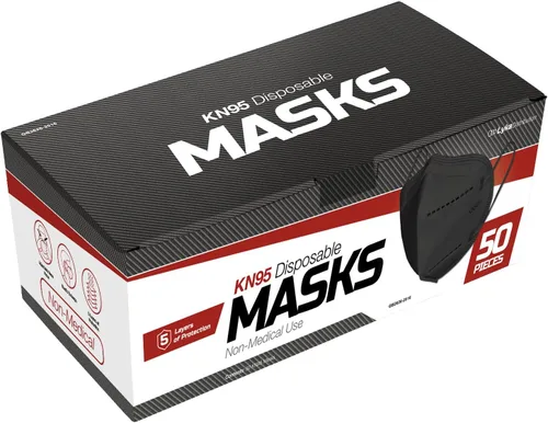 Miniatura 4 de Lyka Distribution KN95 Face Masks - 50 Pack - 5 Layer Protection Breathable KN95 Face Mask with Comfortable Elastic Ear Loop