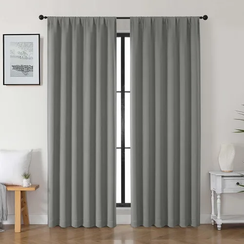 Miniatura 10 de Gwine Cortinas opacas para dormitorio, 54 pulgadas de largo, paneles de cortina de ventana con aislamiento térmico y reducción de ruido, cortinas