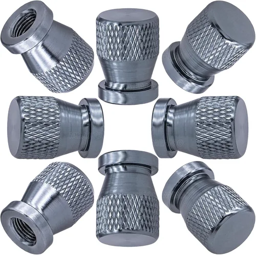 Miniatura 41 de 4 piezas de tapas de válvula de rueda con forma de punta, válvula de rueda de aleación de aluminio con punta, tapas de aire universales a prueba