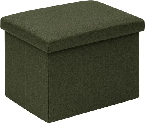 Miniatura 23 de B FSOBEIIALEO Cubo otomano plegable de almacenamiento con piel sintética para sala de estar, dormitorio, oficina en casa, reposapiés de Negro