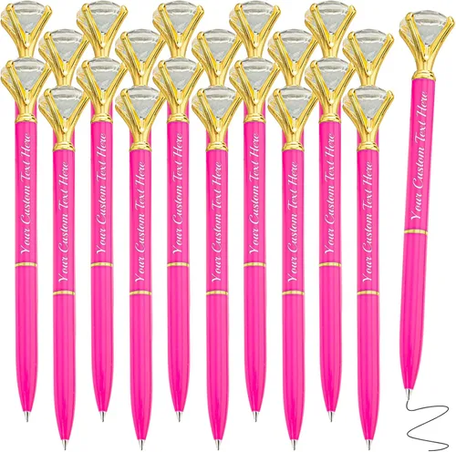 Miniatura 30 de Bolígrafo de diamante personalizado, bolígrafos de cristal personalizados en negro con nombre y texto, gemas personalizadas, 1 unidad, regalo