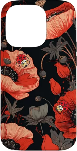Miniatura 16 de Funda para iPhone 11 Poppy Flower Ladybug Red & Black