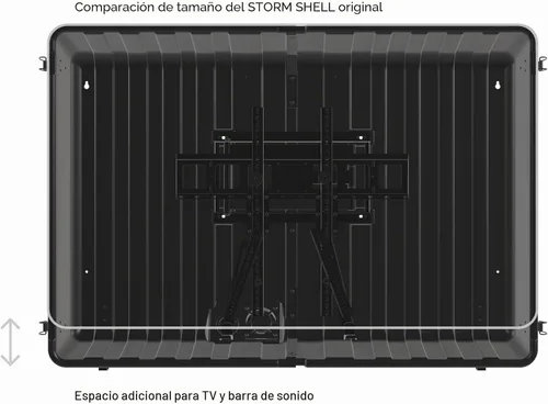 Miniatura 8 de Storm Shell XL: carcasa resistente a la intemperie de 55" para TV y barra de sonido al aire libre
